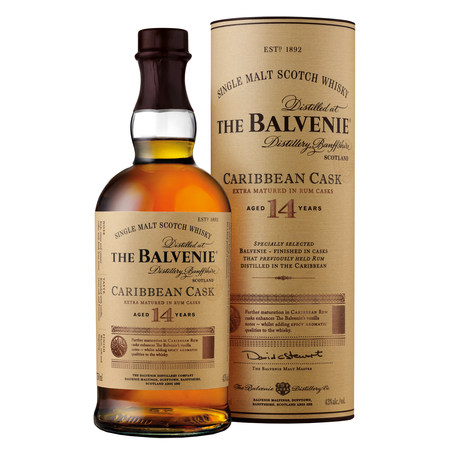 Balvenie 14 Year Caribbean Cask 750ML | Rum-Finished Scotch – The Balvenie 14 Year Caribbean Cask 750ML | Rum-Finished Scotch – The