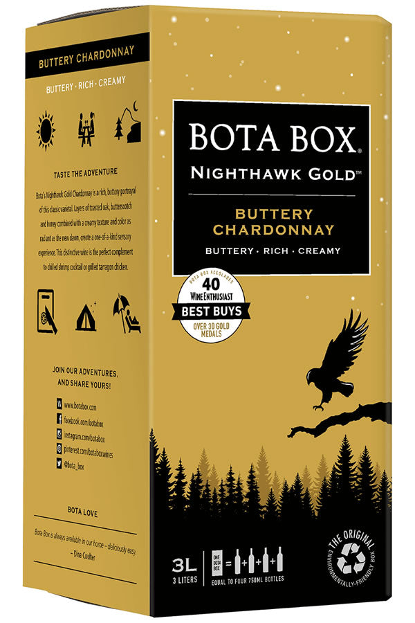 Bota Box Nighthawk Gold Buttery Chardonnay