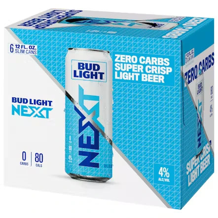 Bud Light Next 6Pk 12oz Cans | Zero Carb Beer 4% ABV – The Liquor Barn