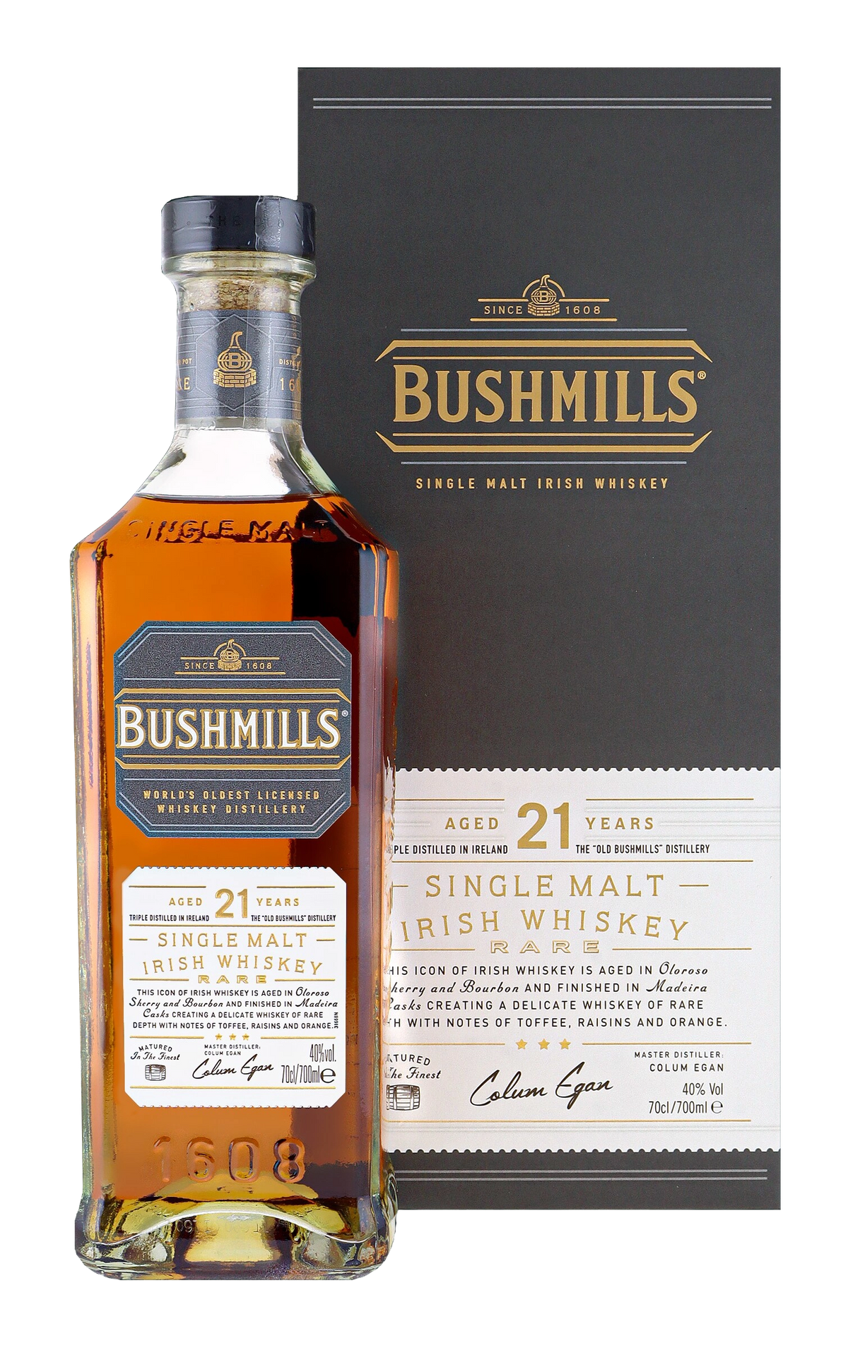 Bushmills Single Malt 21 Yr Madeira Finish 750ML | 96 Pts – The