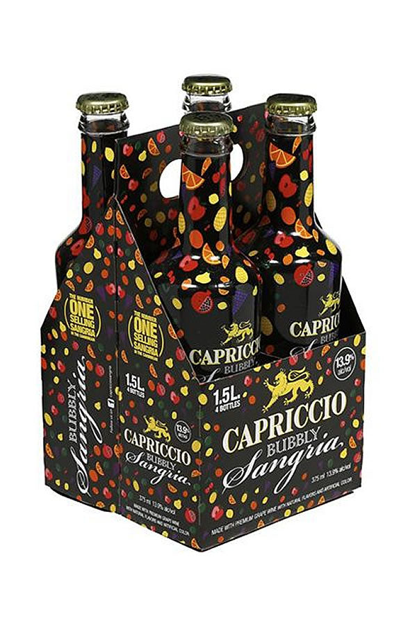 Capriccio Bubbly Sangria 375ML 4Pk | Carbonated Fruit Wine – The Liquor ...