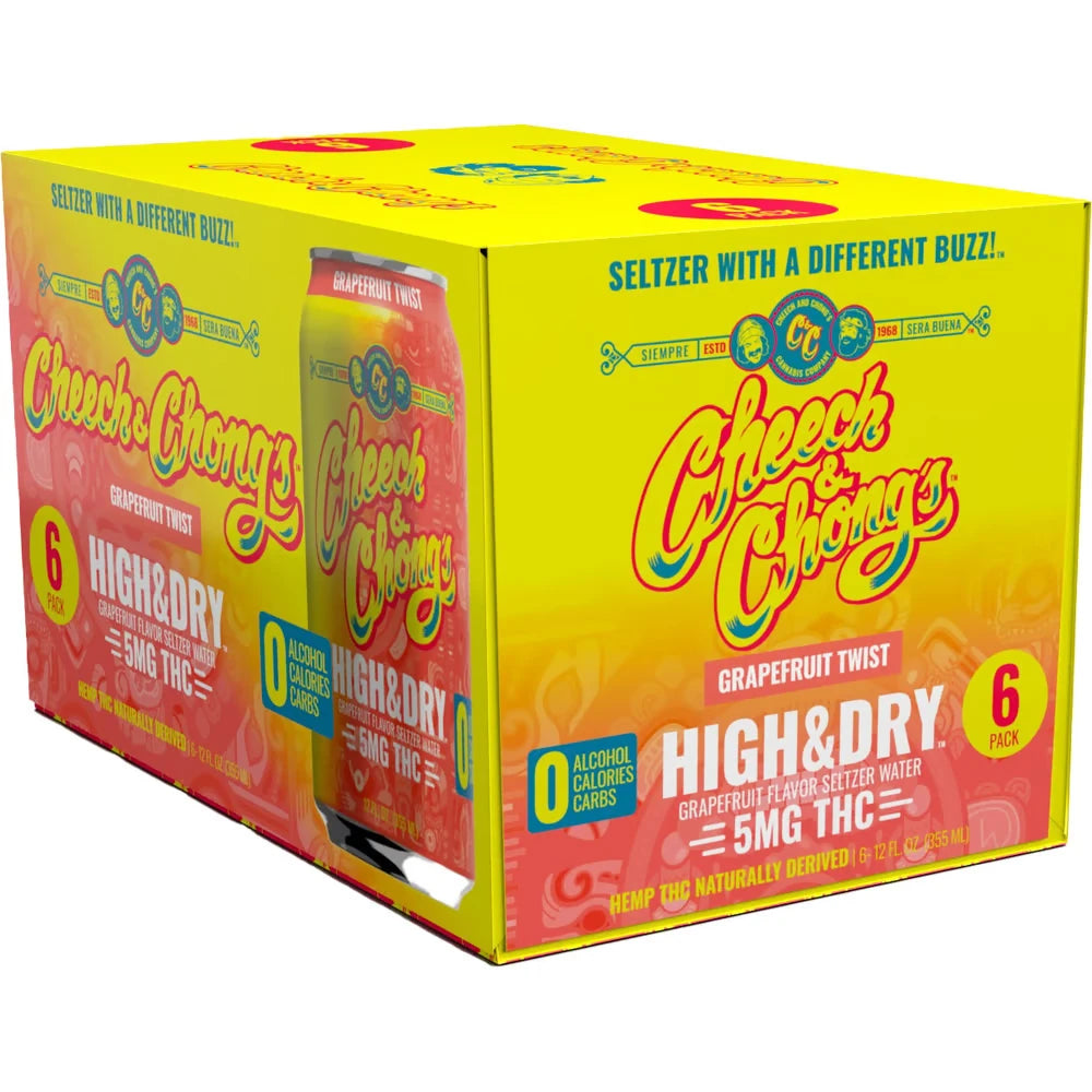 Cheech & Chong High & Dry Grapefruit Twist 5MG THC 6Pk