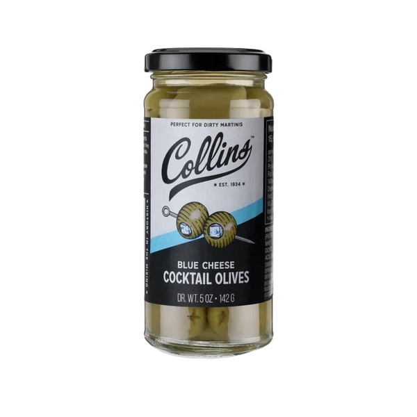 Collins Gourmet Blue Cheese Olives 5oz | Greek Cocktail Garnish