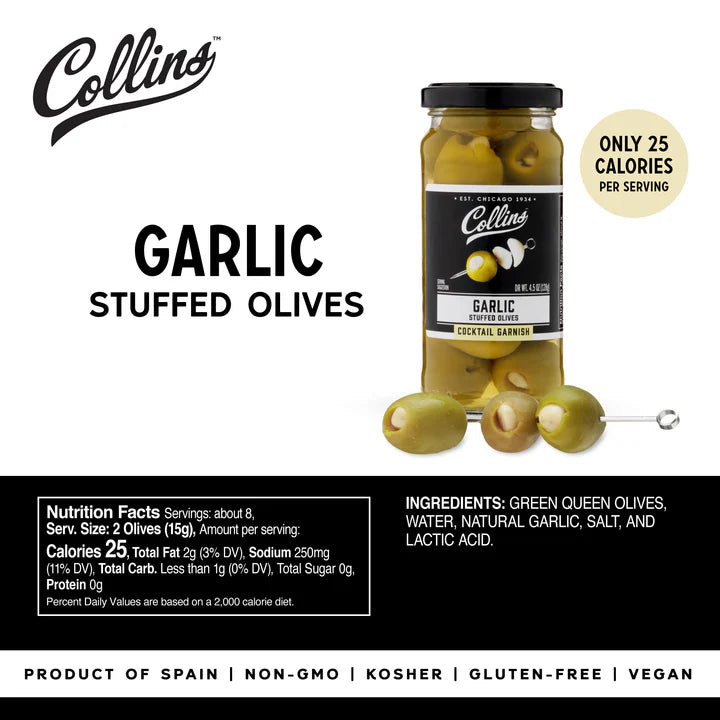 Collins Garlic Queen Olives 4.5OZ