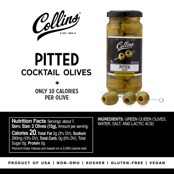 Collins Pitted Olives 4OZ