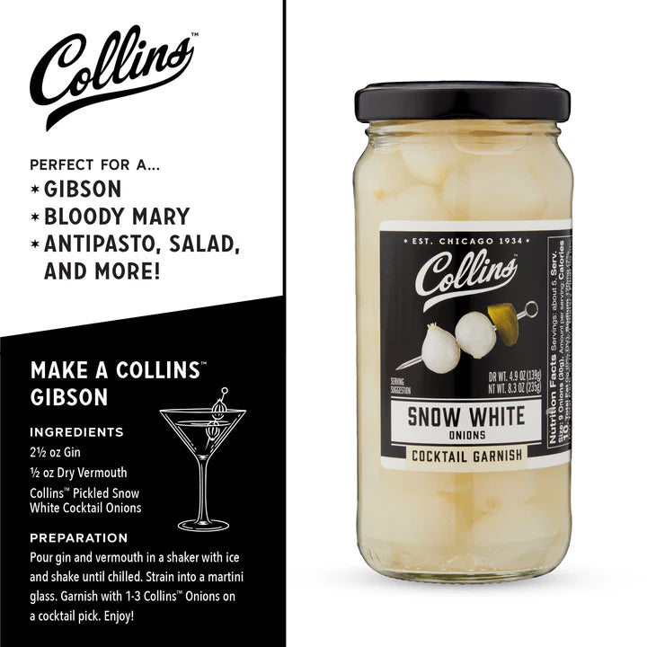 Collins Snow White Onions 5OZ