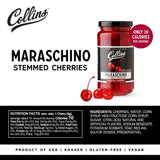 Collins Stemmed Cocktail Cherries 10OZ