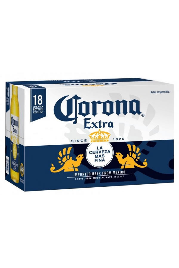 Corona Extra 18 Pack | Mexican Lager 12oz Bottles – The Liquor Barn