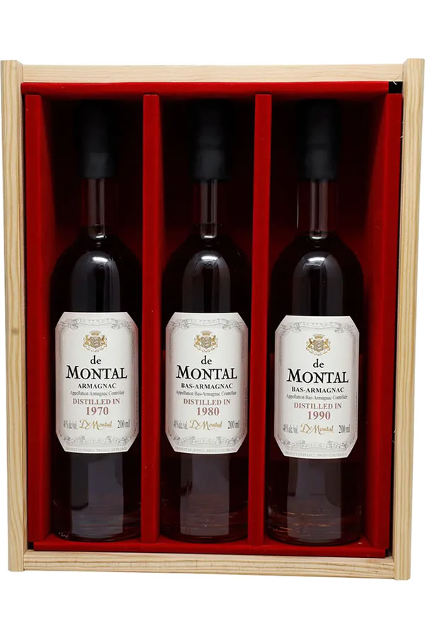 de Montal アーマニャック 1962 1980 1987 セット De Montal Armagnac Vintage Showcase – Liquor Barn
