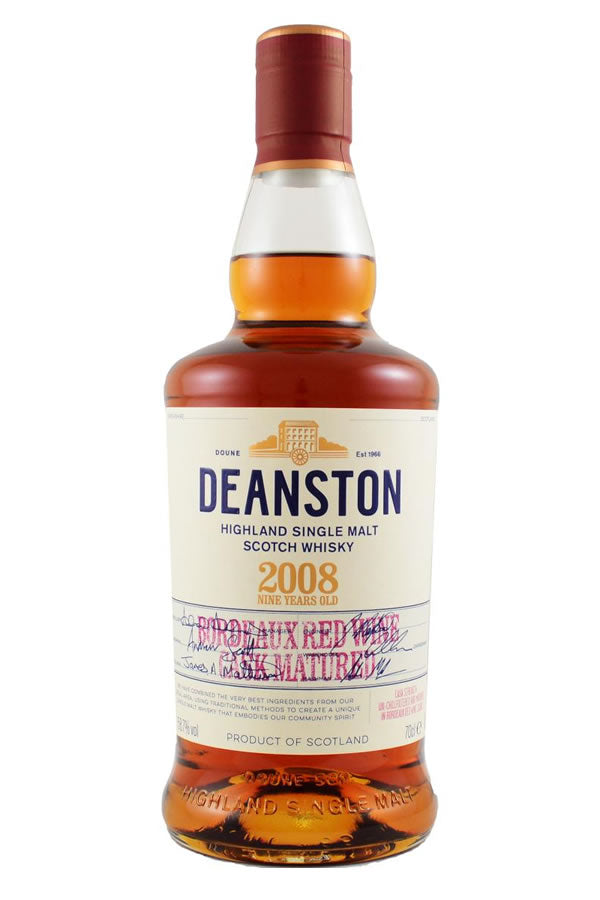 Deanston 2008 Bordeaux Red Wine Cask 9 Yr 750ML | Cask Strength