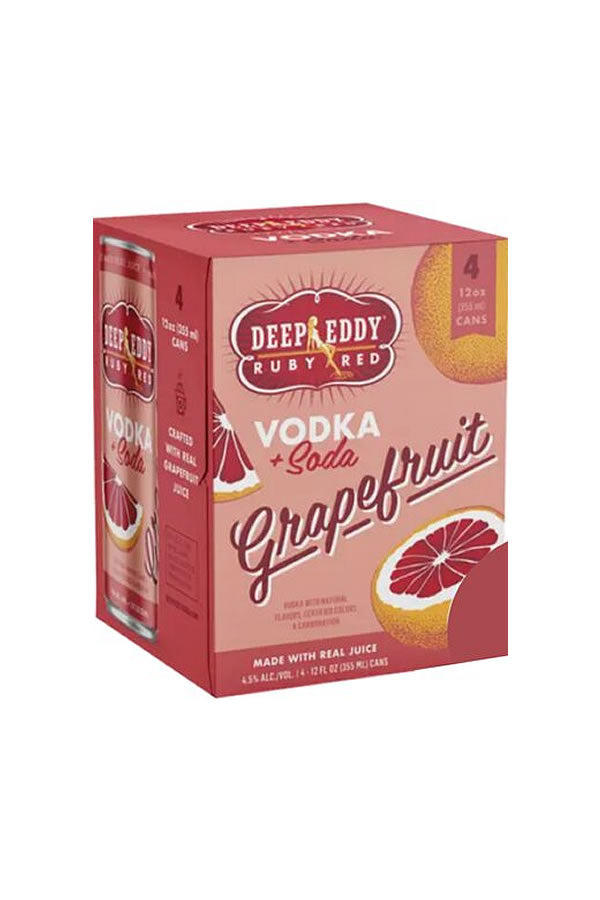 Deep Eddy Vodka & Soda Grapefruit 4Pk | Real Juice RTD – The