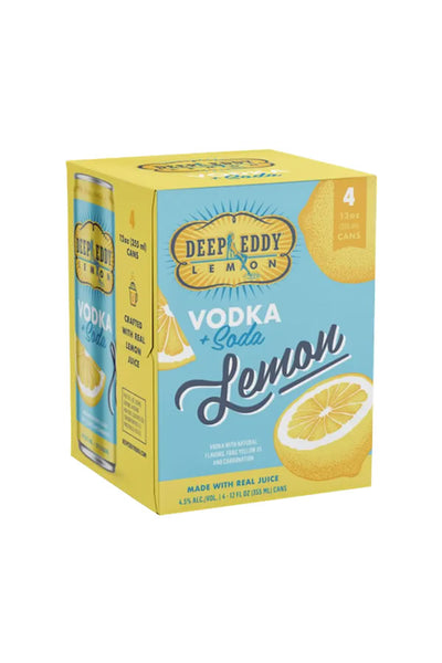 Deep Eddy Vodka & Soda Lemon 4Pk | Real Vodka RTD – The Liquor Barn