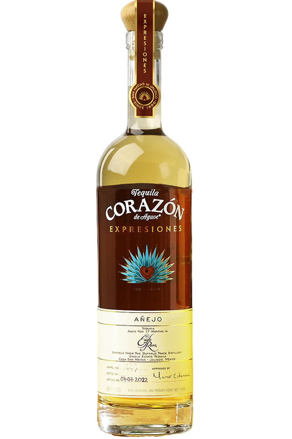 Expresiones del Corazon Tequila Anejo Tequila aged in Eagle Rare Barrels