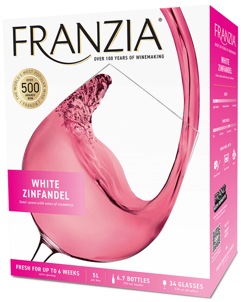 Franzia White Zinfandel 5L | Semi-Sweet California Blush – The
