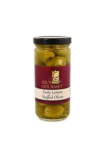 Gil's Gourmet Zesty Lemon Stuffed Olives 5oz | Cocktail Garnish