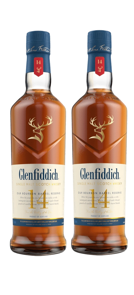 Glenfiddich 14 Year Bourbon Barrel Reserve 375ML 2PK