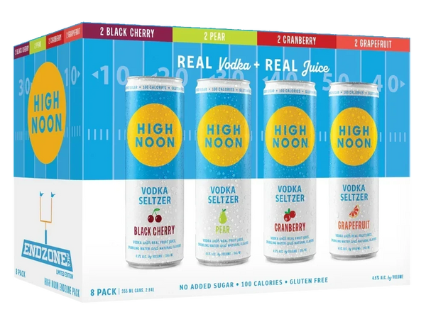 High Noon Vodka & Soda Endzone Variety 8PK