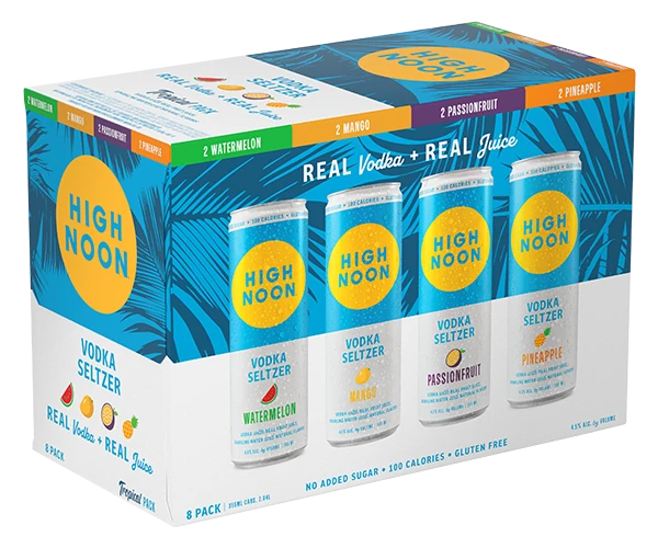 High Noon Vodka Seltzer Variety Tropical 8Pk