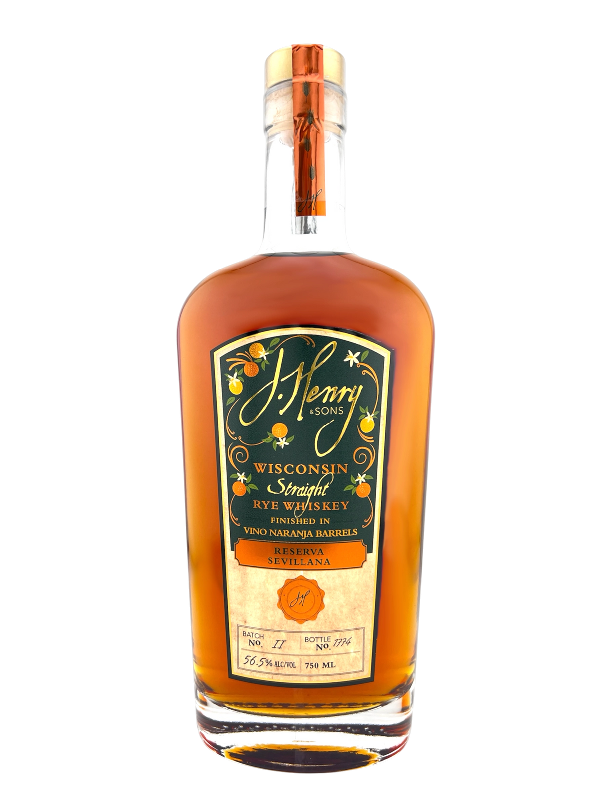J. Henry & Sons Reserva Sevillana Rye 750ML