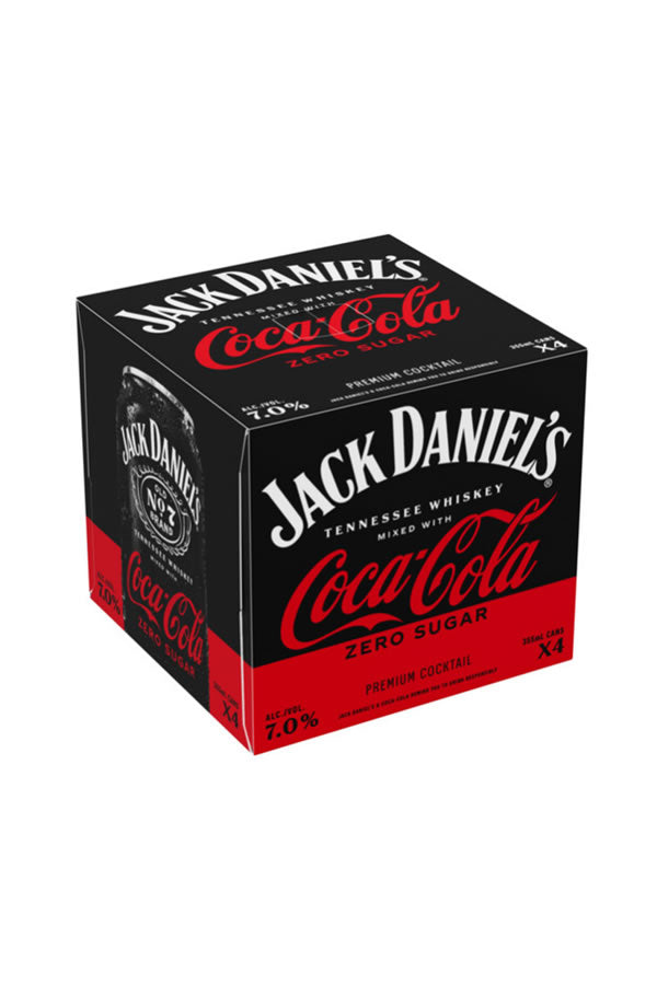 Jack Daniel's Whiskey & Coke Zero 4Pk 12oz | Tennessee RTD – The