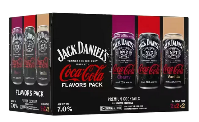 Jack Daniels Coca Cola Flavors 6Pk - Premixed Cocktail | Shop Online at The Liquor Barn