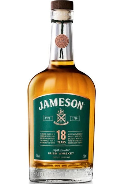 Jameson 18 Year 750ML | Triple-Distilled Irish Whiskey – The
