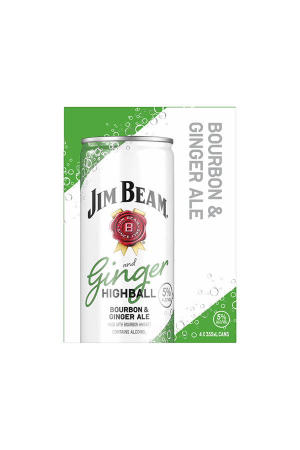 Jim Beam Ginger Highball Bourbon Seltzer 4PK – The Liquor Barn