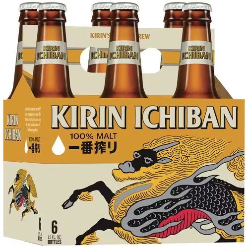 Kirin Ichiban 6Pk 12oz | Japanese First Press All-Malt Beer – The