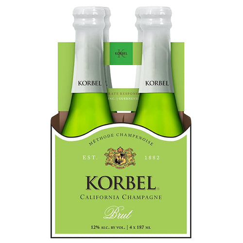 Korbel Brut 4-Pack 187ml | California Sparkling Wine – The Liquor Barn