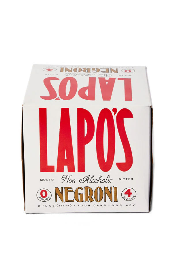 Lapos Non-Alcoholic Negroni 4Pk | 0.0% ABV Italian-Style – The
