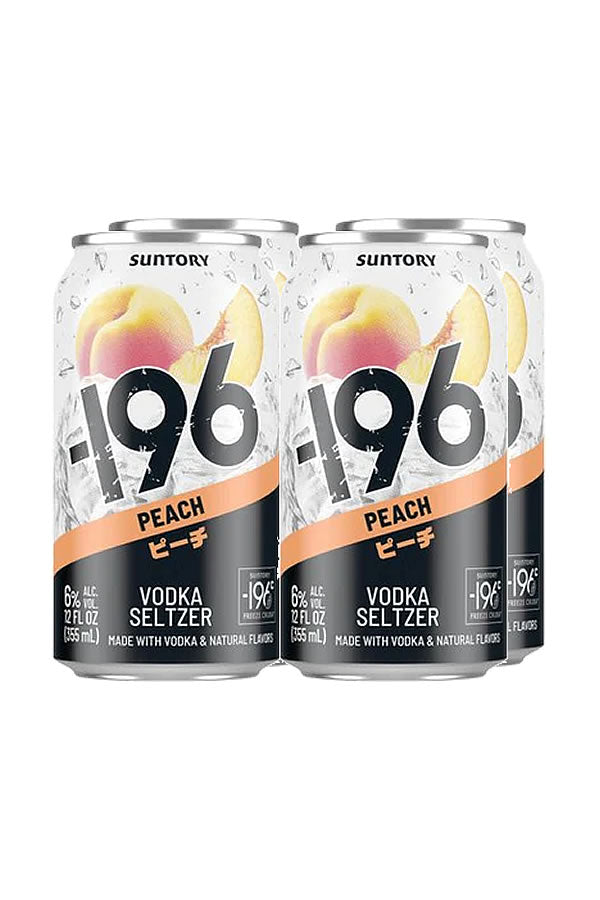 Minus 196 Peach Vodka Seltzer 4Pk | Freeze Crush Infusion – The