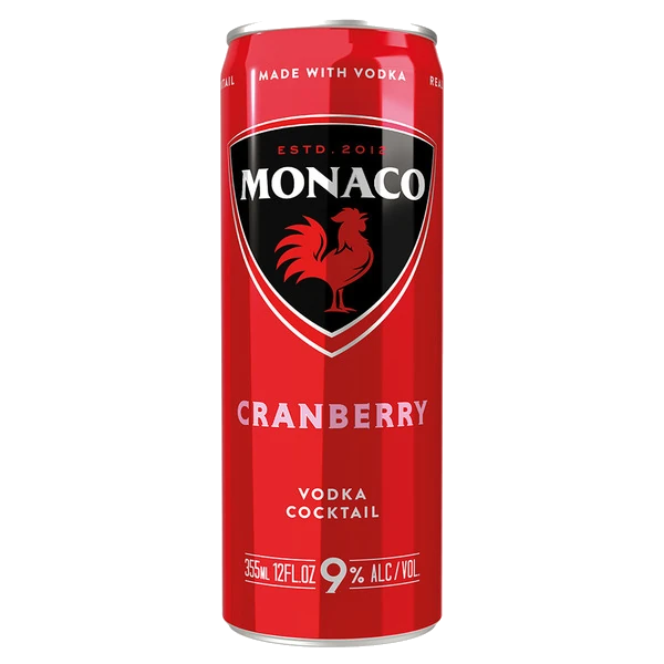 Monaco Cranberry Vodka 355ML