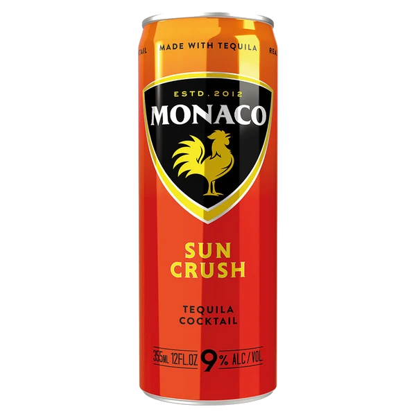 Monaco Tequila Sun Crush 355ML | 9% ABV Orange RTD – The Liquor Barn