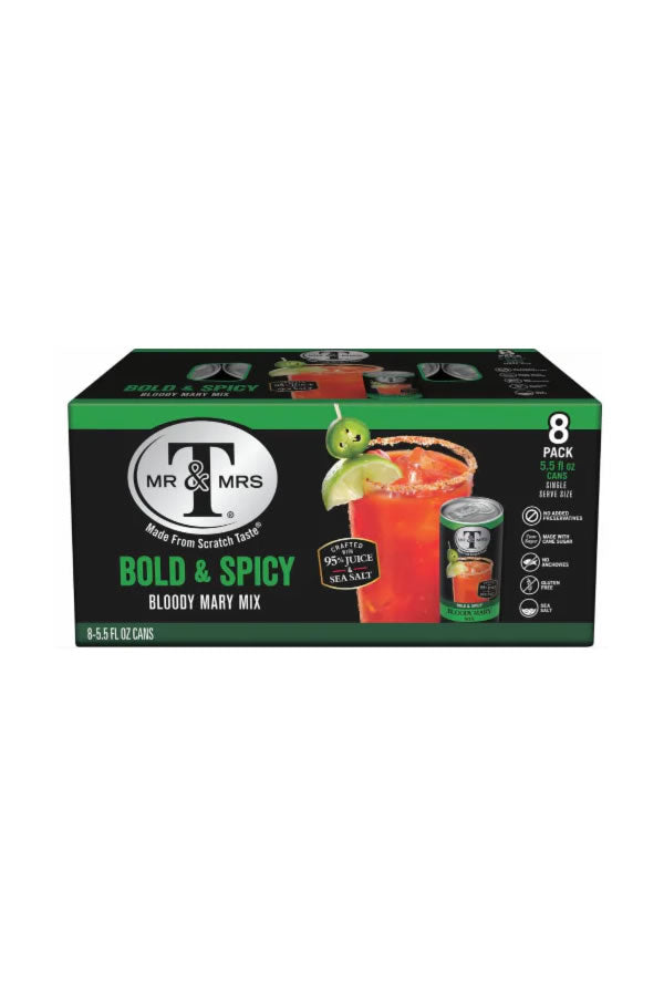 Mr & Mrs T Spicy Bloody Mary Mix 8Pk Cans | Bold Heat – The Liquor