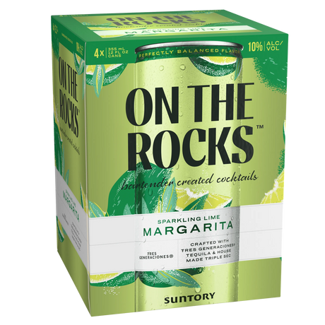 On The Rocks Sparkling Lime Margarita 4Pk