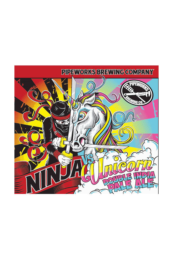 Pipeworks Ninja vs. Unicorn 4-Pack | 95-Pt Double IPA – The Liquor