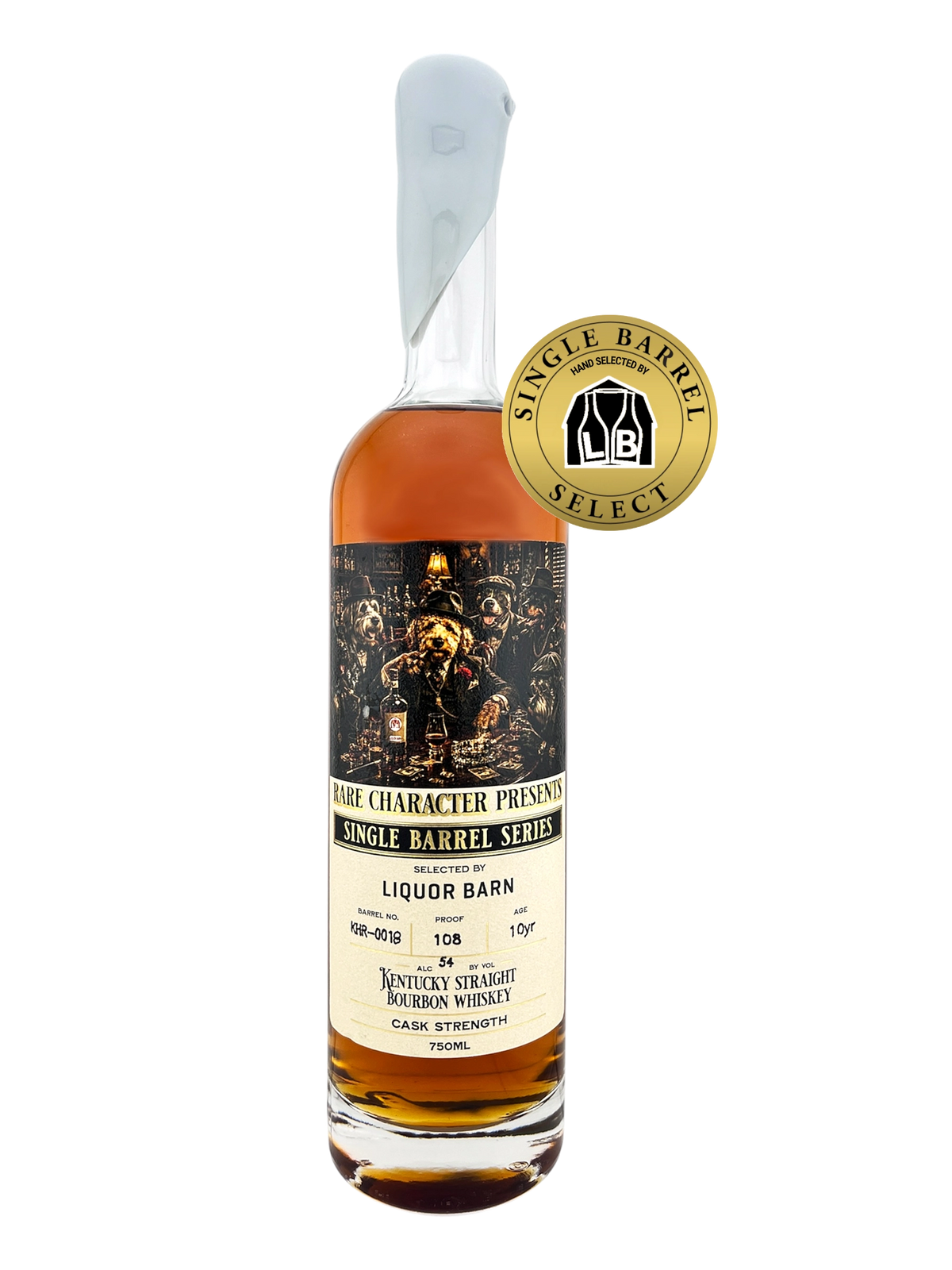 Rare Character Liquor Barn Single Barrel KHR-018 10 Year Bourbon 750ML