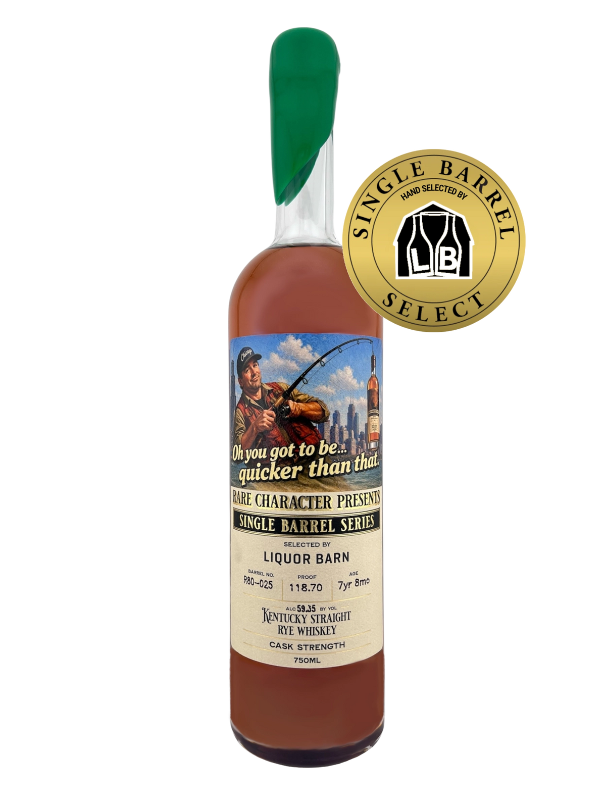 Rare Character Liquor Barn Single Barrel R80-025 7.8 Year Rye 750ML