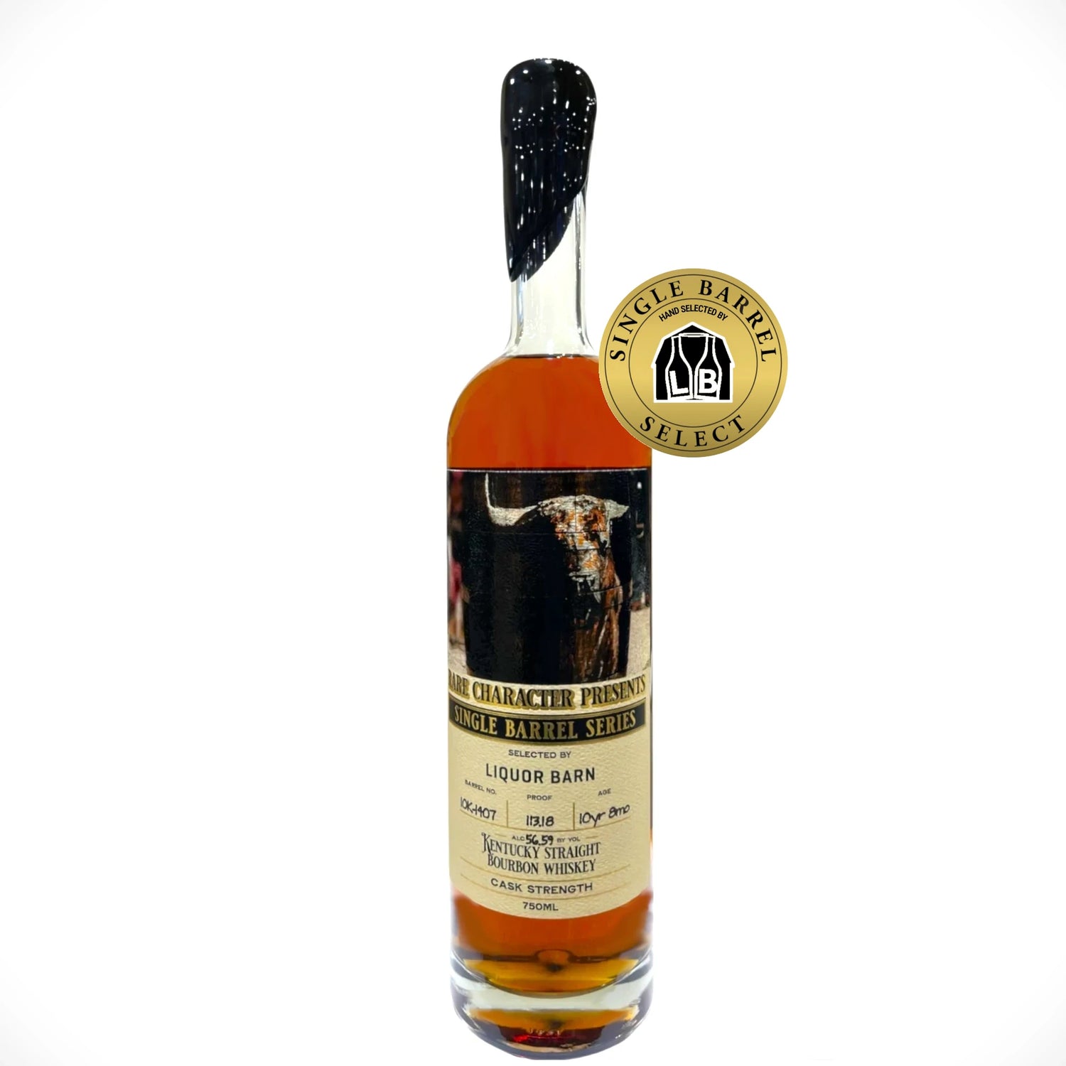 Rare Character Liquor Barn Single Barrel 10K-1407 10 Year Bourbon 750ML