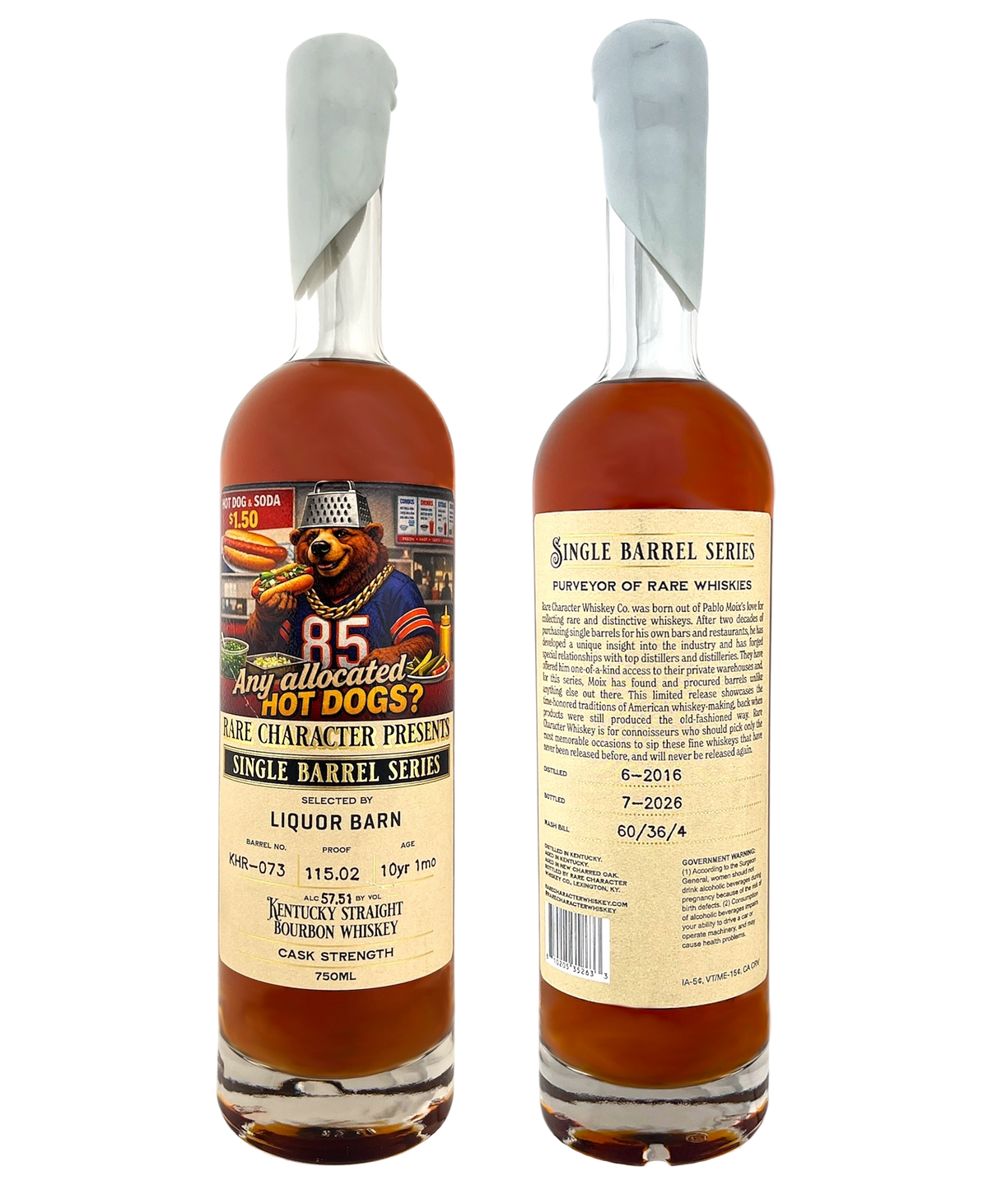 Rare Character Liquor Barn Single Barrel KHR-073 10 Year Bourbon 750ML