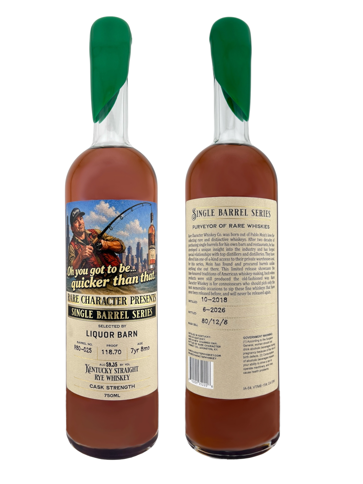 Rare Character Liquor Barn Single Barrel R80-025 7.8 Year Rye 750ML