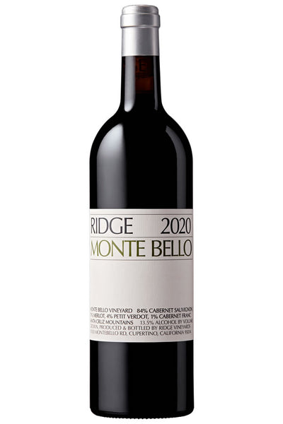 Ridge Monte Bello 2020 750ml | Santa Cruz Mountains Cab – The