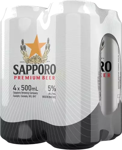 Sapporo Premium Beer 4Pk 16oz Cans | Japanese Rice Lager – The