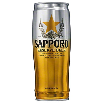 Sapporo Reserve 22oz Can | All-Malt German Purity Lager – The