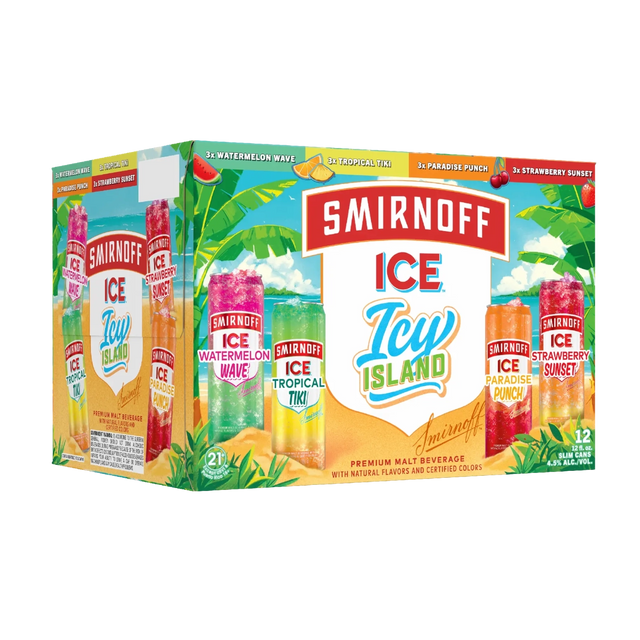 Smirnoff Ice Icy Island Variety 12Pk - Flavored Malt Beverage | Shop Online at The Liquor Barn