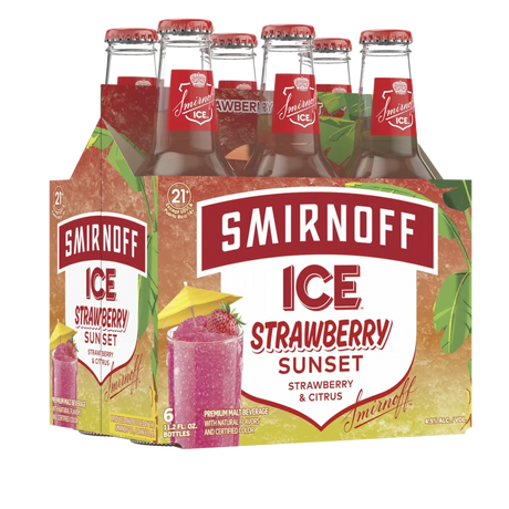 Smirnoff Ice Strawberry Sunset 6Pk - Flavored Malt Beverage | Shop Online at The Liquor Barn