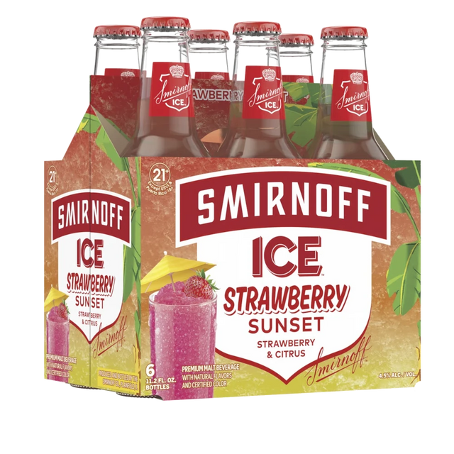 Smirnoff Ice Strawberry Sunset 6Pk - Flavored Malt Beverage | Shop Online at The Liquor Barn