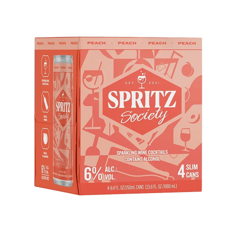 Spritz Society Peach Tea 4Pk