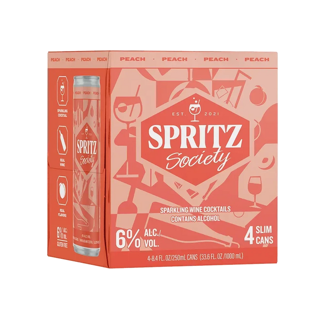 Spritz Society Peach Tea 4Pk