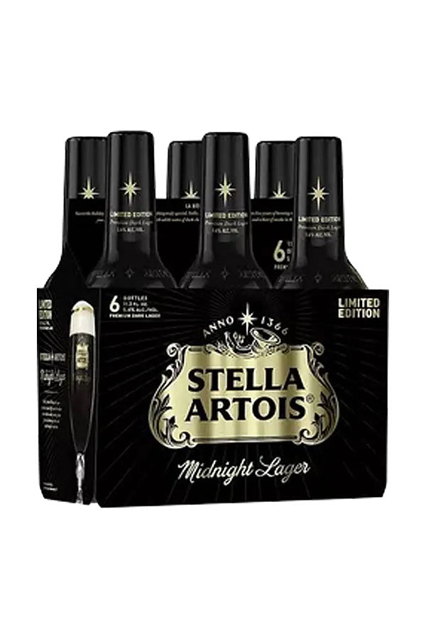 Stella Artois Midnight 6Pk | Dark Lager 5.4% ABV – The Liquor Barn